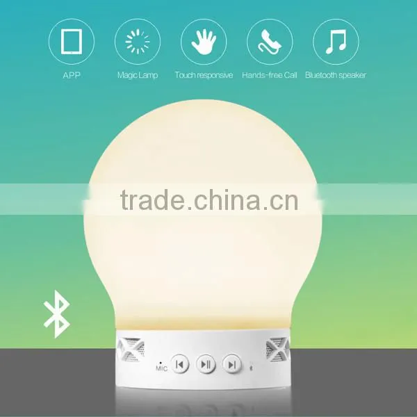 Smart LED Lamp Bluetooth Speaker Tap Control Android IOS APP photo-2
