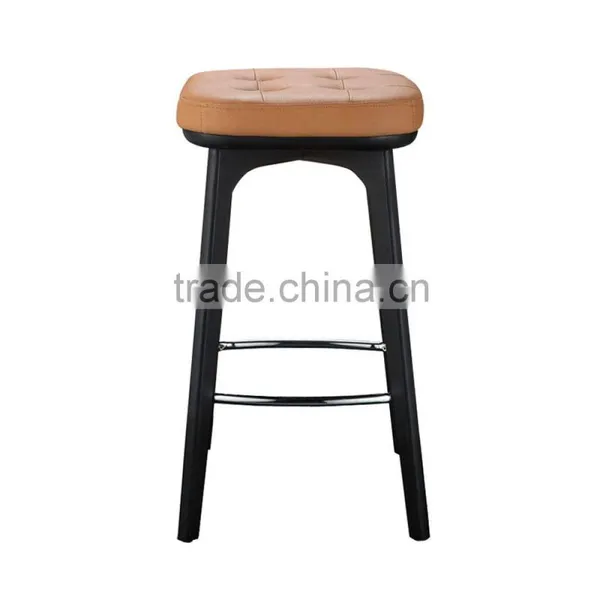 BS008A Leather Wood Bar Stool photo-5