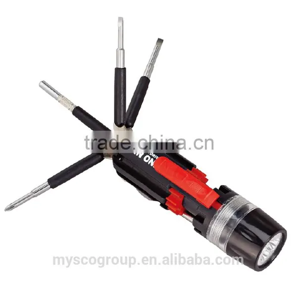 8 in 1 Mini Screwdriver Torch/Hand Tool Sets