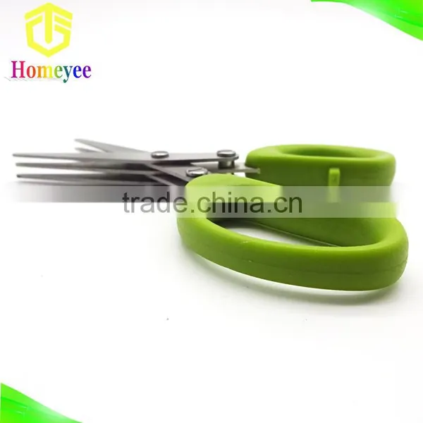 2016 Herb Scissors 3 Baldes Scissors for Paper Cutting and Chop Herbs Fast photo-3