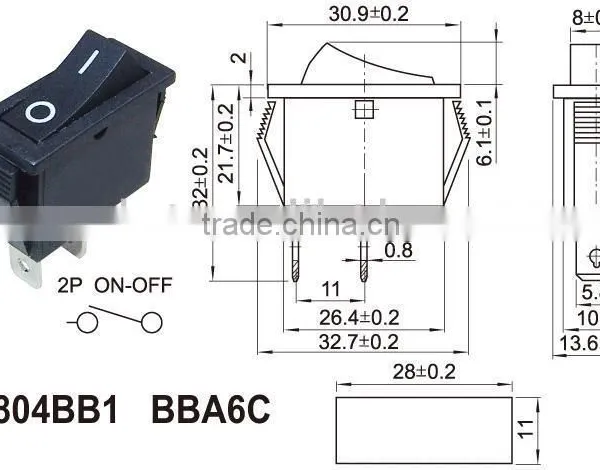 Toy Switch,4p IP54 Waterproof Rocker Switch With Lock,IP65 Waterproof 4p Locked Rocker Switch photo-2