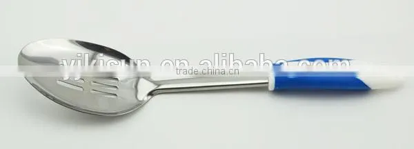Stainless Steel Type With Plastic Handle Food Grade Safe Kitchen Tool Cooking Spoon photo-2