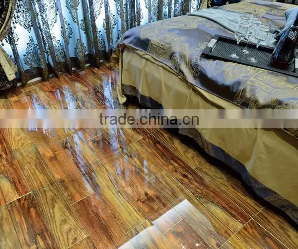 3D Ink-jet Printing Technology Porcelain Glazed Wood Finish Ceramic Tiles photo-3