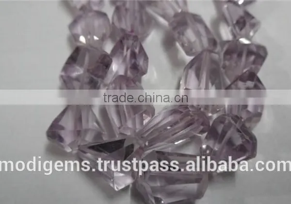 Pink Amethyst Nugget Laser Cut photo-2