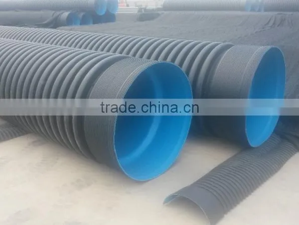 PE Material Large Diameter Corrugated Drainage Pipe for Sewage photo-3