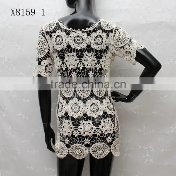 2016 Fashion Sexy Crochet Summer White Dresses For Women photo-4