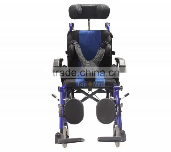 Hot Sale Folding Manual Steel Wheelchair for Handicapped Reclining Wheelchair for Cerebral Palsy Children photo-6