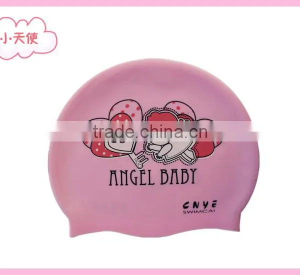 CNYE Silica Gel Swimming Cap for Children Waterproof Hat Cartoon Pattern Eco-friendly Cheap Price Good Quality OEM photo-6
