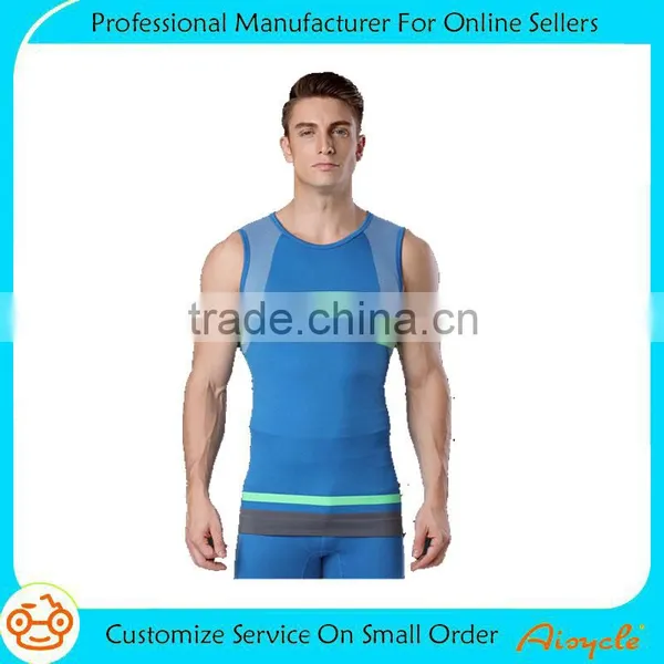 Men's Dry Fit Custom Vest Compression Singlet Wholesale Tank Top photo-4