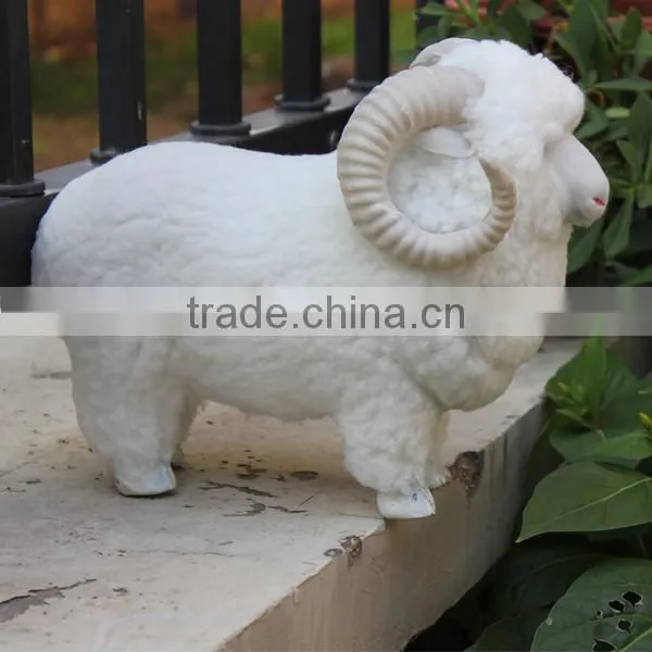 Stuffed Mini Sheep Figurines Resin Animal Toy photo-3