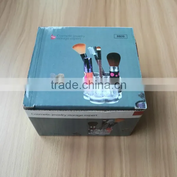 Wholesale Innovative Household Beautful Clear Flower Shape Acrylic Cosmetic Makeup Organizer With 7 Grids for Store Cosmetics photo-6