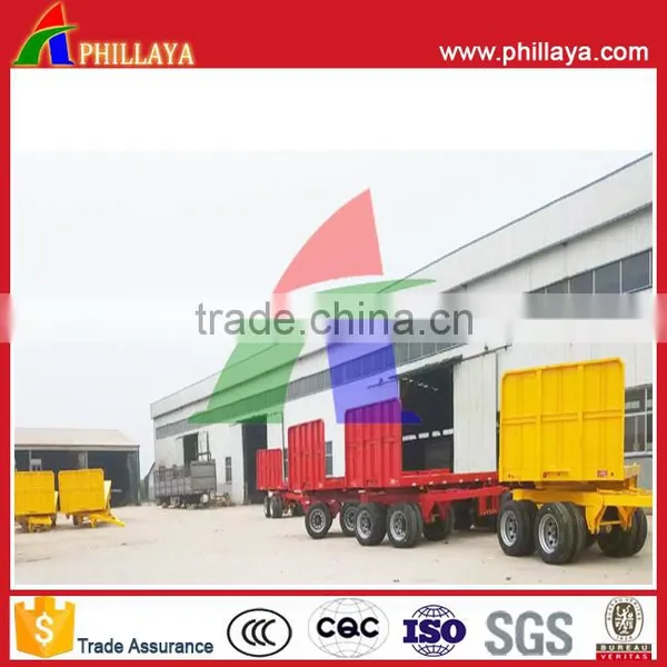 Full Type Flatbed Skeleton 20FT Shipping Container Dolly Transport Trailer With Turntable Drawbar photo-5