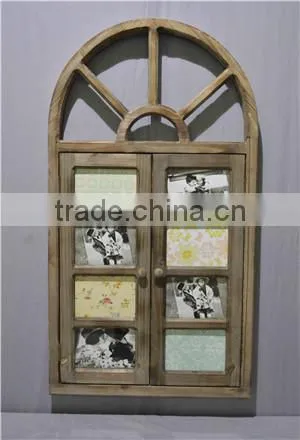 2016 Antique Style Wooden Mirror WITH Photo Openings photo-2