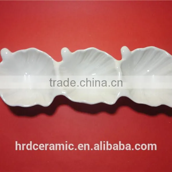 Stocked Wholesale Best Prices Porcelain Bowl Ceramic Dish Leaf Shape photo-4