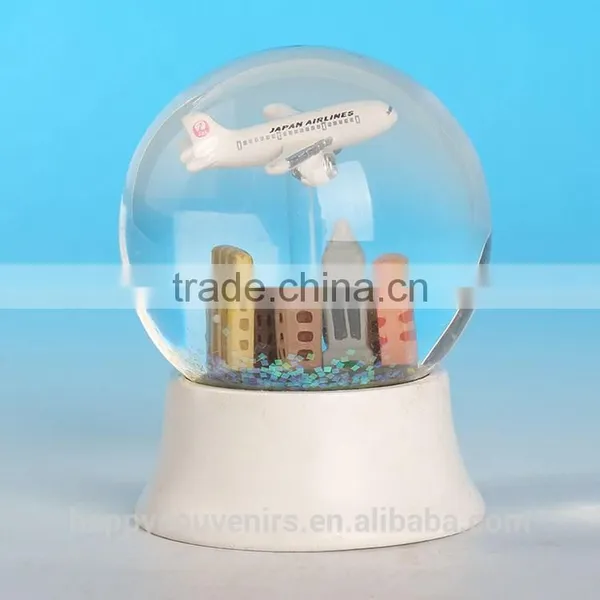 Resin Glass Water Ball, Lovely Plane High Quality Glass Water Ball,Water Ball,Snow Globe