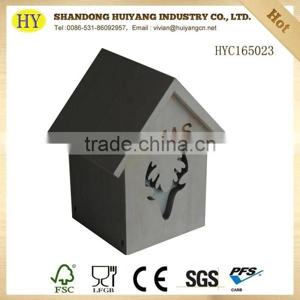 Christmas Gift Unfinished Cheap Wooden Money Box photo-2