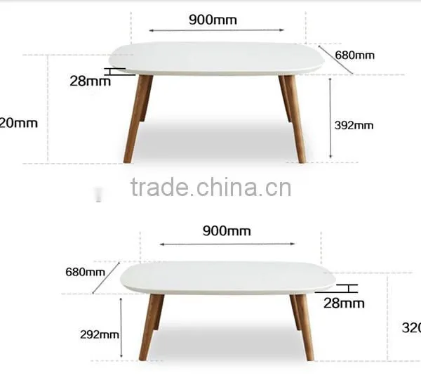 2016 New Modern Sofa Table Wholesale Mdf Wood Sofa Side Table With Wood Leg Two Size a Set Wood Coffee Table photo-6