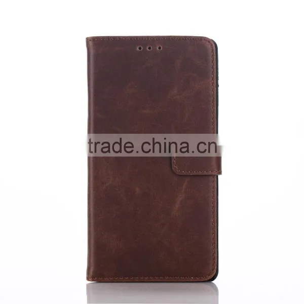 High Quality Crazy-horse PU Card Bumper/pocket Cell Phone Case for Sony photo-2
