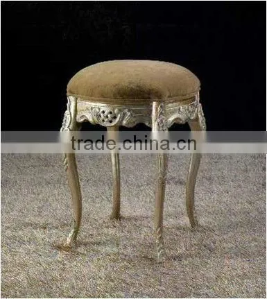 Antique European Style Gold Leaf Stool photo-2