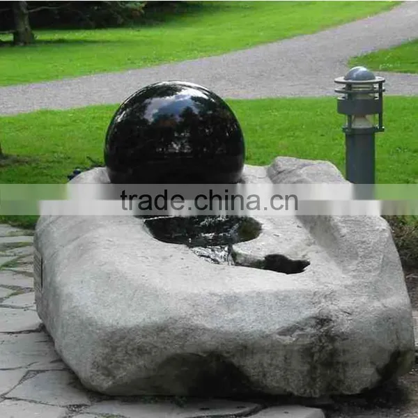 Large Outdoor Sculptures Marble Carving 24" Rotating Granite Sphere Fountain photo-5