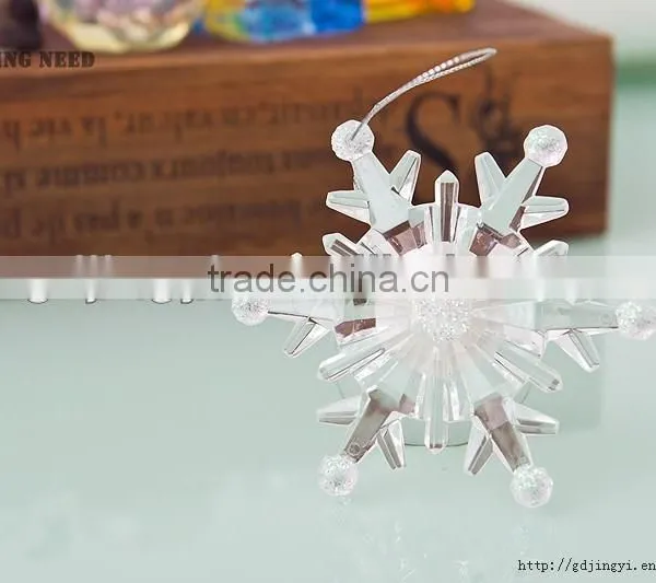 LED Electronic Light Acrylic Snowflake Hanging Xmas Tree Ornament photo-5