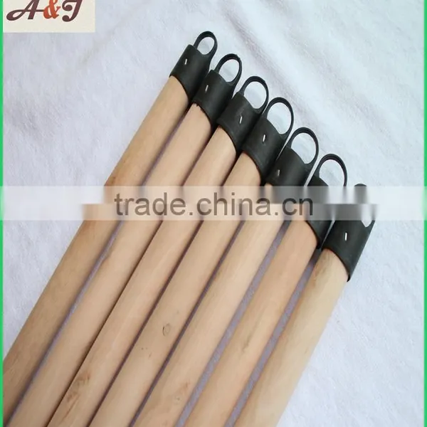 Natrual Wooden Brush Handle With Short Black Plastic Cap photo-3