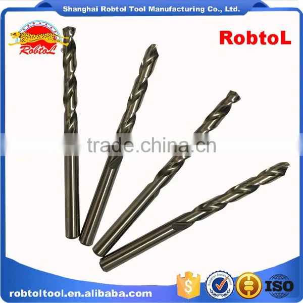 8mm Nano Titanium Coating Straight Shank Hss Twist Drill Bits Cobalt Fully Ground Bright Finish Drilling Metal Forged Alloy