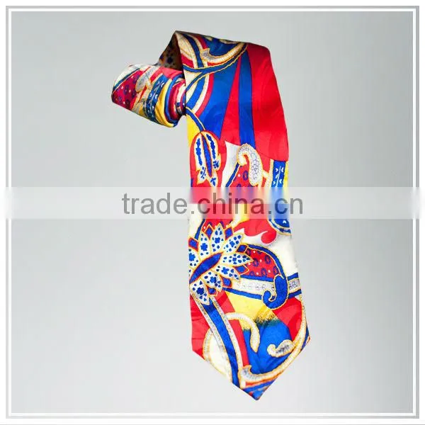 Top Quality Fashion Pattern Design Digital Printed Silk Tie