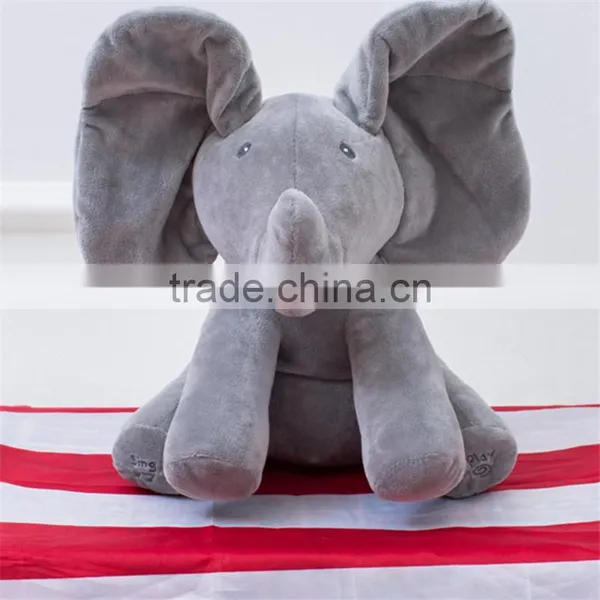 New Arrivel t Plush Elephant Electric Musical Elephant Doll Plush Elephant With Moving Ear photo-2