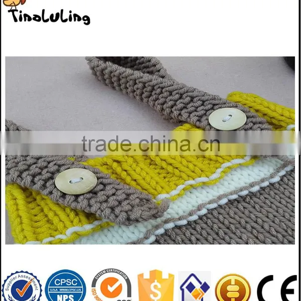 NPT65 Tinaluling 100% Woolen Gray and Yellow 2 Pcs Newborn Photography Props for Baby photo-4