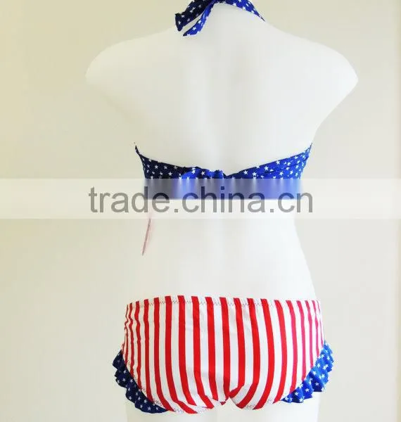 Baby Girls Star Bowknot Top and Stripes Underwear Beach Wear Cover up for Kids photo-2