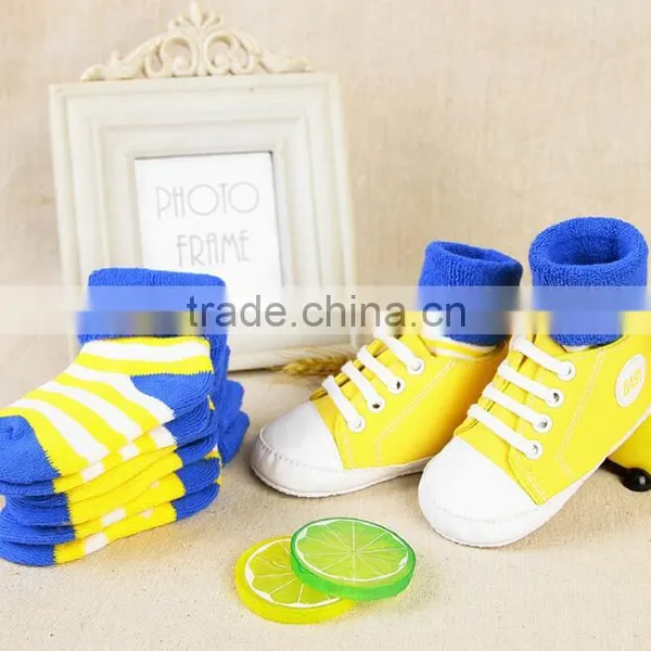 Zm53066a Striped Folded Cuff Children School Cotton Socks photo-2