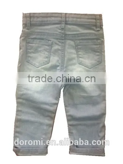 Gray Child Washed Denim Pants photo-2