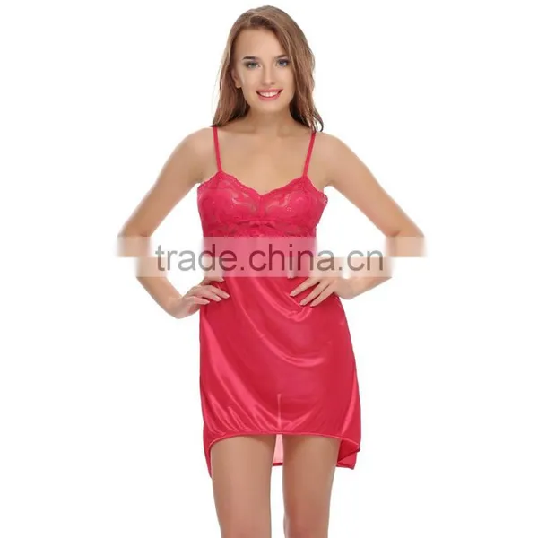 Sexy Hot Pink Babydoll With Lace