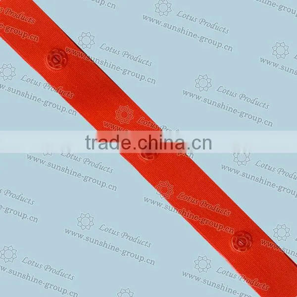 Colored Plastic Snap Button Tape for Garment, Polyester Tape, Press Snap Button photo-2