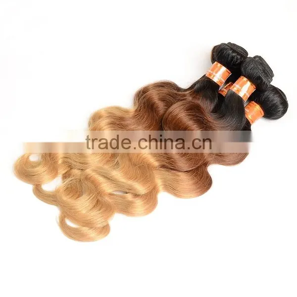 China Wholesale Price 100% Human Ombre Hair Braiding Hair,1B/4/27 3 Tone Color Ombre Hair photo-2