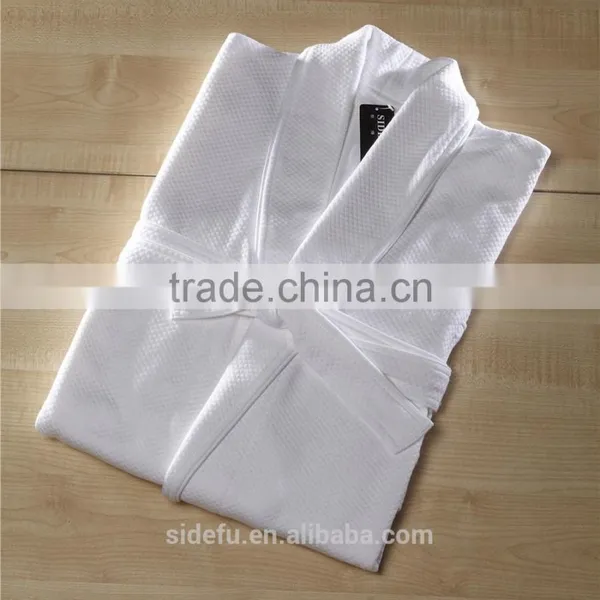 Hotel White Shawl Collar Modal Bathrobe Men Long Style Dressing Gown for Men photo-2