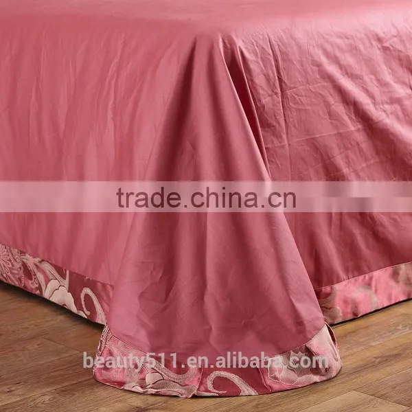 Cotton Queen Romantic Bed Sheet Embroidery Design New Cotton Fabric Bed Sheet BS448 photo-5