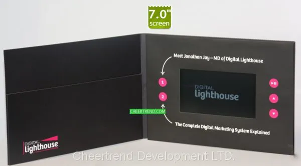 Unique Design 7'' Lcd Video Greeting Card/video Brochure/business Gift photo-5