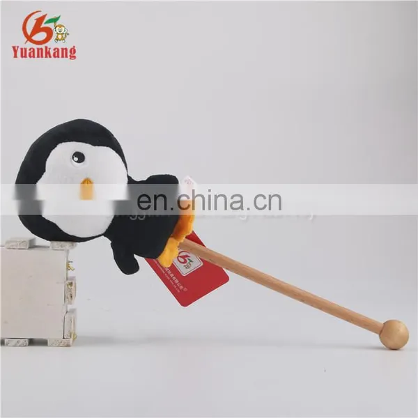 ODM 15cm Penguin Massage Stick Plush Stuffed Toy for Kids