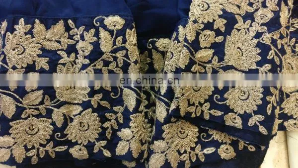 Women Blue Color Party Wear Anarkali Style Semi Stitched Dress Material 2017 (anarkali Dresses) photo-6