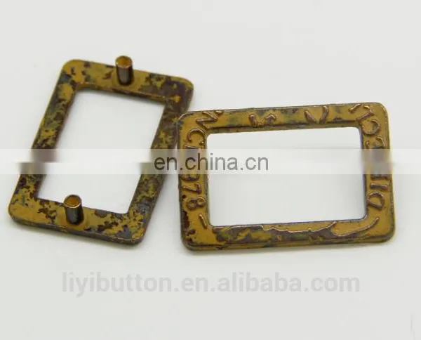 Colorful Custom Metal Label With Antique Painted Color Metal Logo Plate for Jeans photo-3
