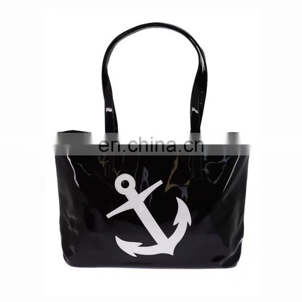 24x15 Inch Sea Life Anchor Print PVC Summer Beach Promotional Tote Bag photo-3