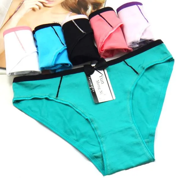 Yun Meng Ni Sexy Underwear Cute Bow Girls Briefs Breathable Cotton Panties For Women photo-5