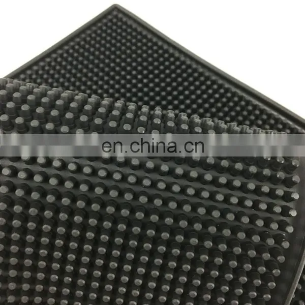 PVC Rectangular Black Water Coaster With Anti-slip Function for Bar Counter photo-5