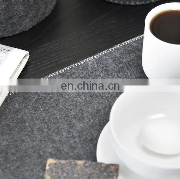 Wholesale 3mm Dark Grey Rectangular Felt Placemat photo-3
