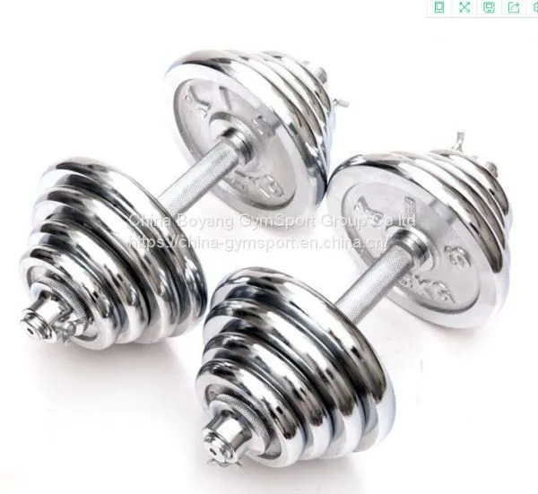 China Factory Gym Adjustable Electroplated Steel Dumbbel photo-2