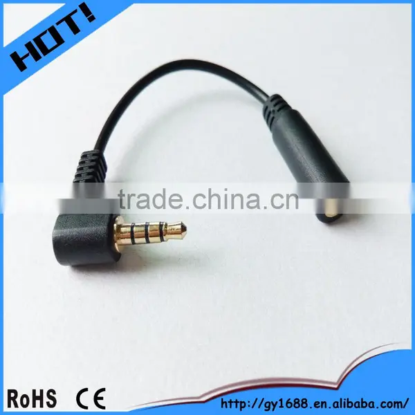 4-pole 3.5mm Right Angle M/F Stereo Audio Cable 0.1m photo-3