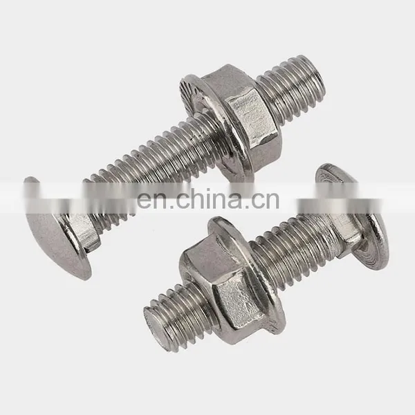 Round Head Bolts M16x45 ISO 8677 or DIN 603, Carriage Bolt, Round Head Square Neck Bolt photo-5
