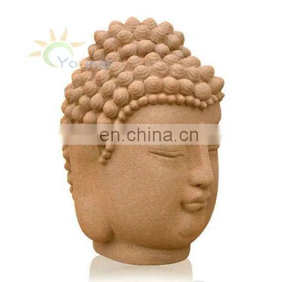 High Temperature Ceramic Hand Painted Craft Decorative Ceramic Large Buddha Head Figures
